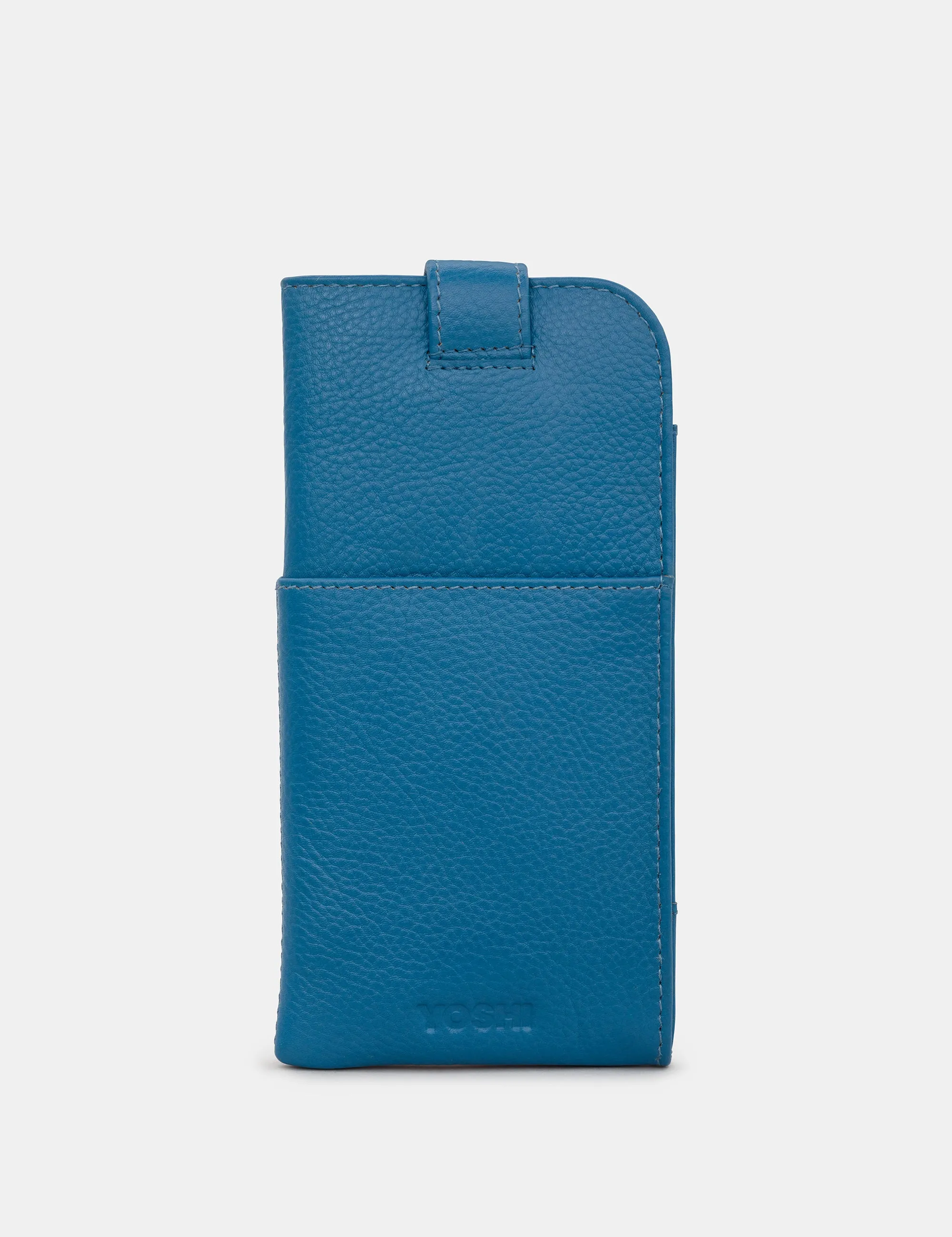 Petrol Blue Leather Chilton Glasses Case