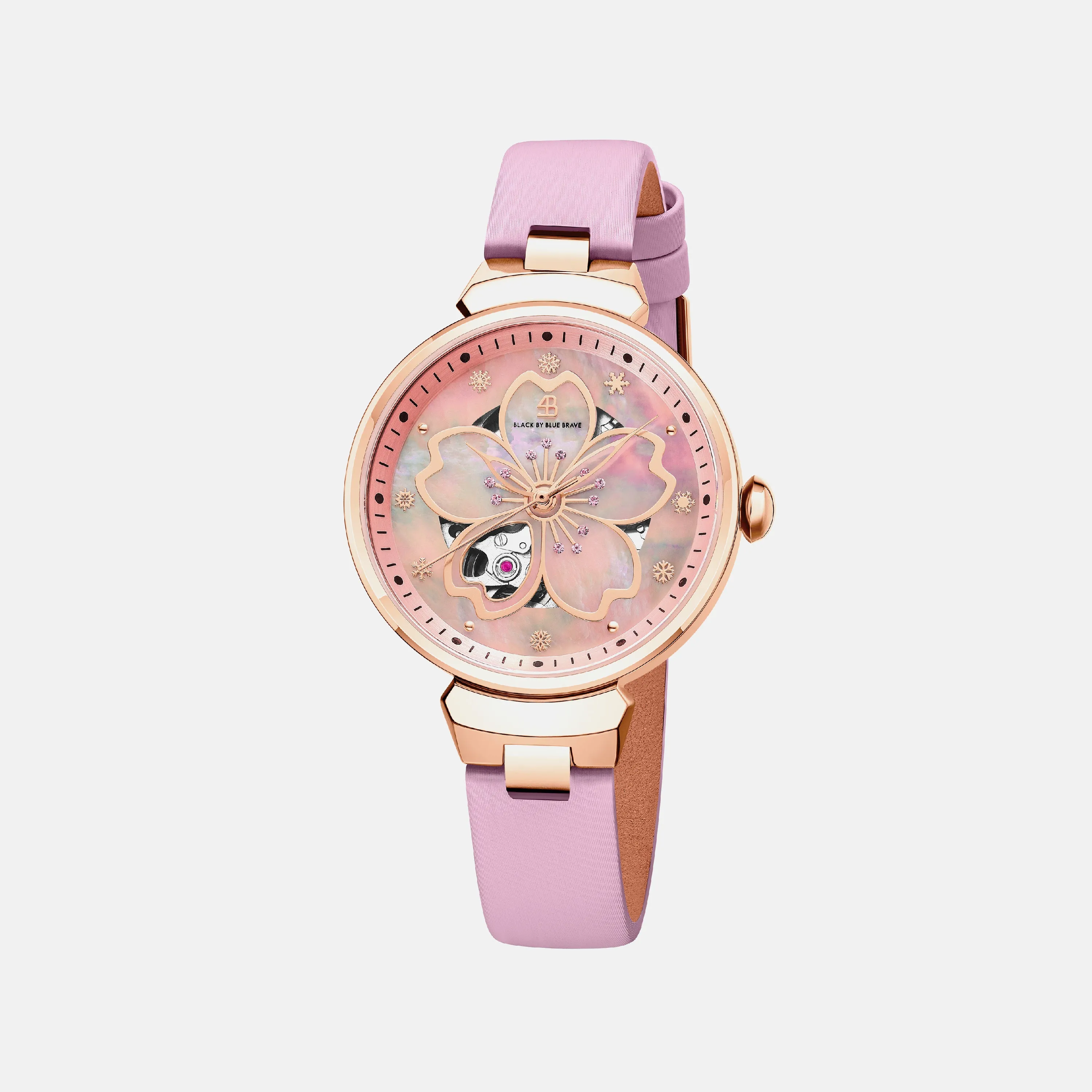 PINK CHERRY BLOSSOM 36MM AUTOMATIC WATCH & CHERRY BLOSSOM BRACELET