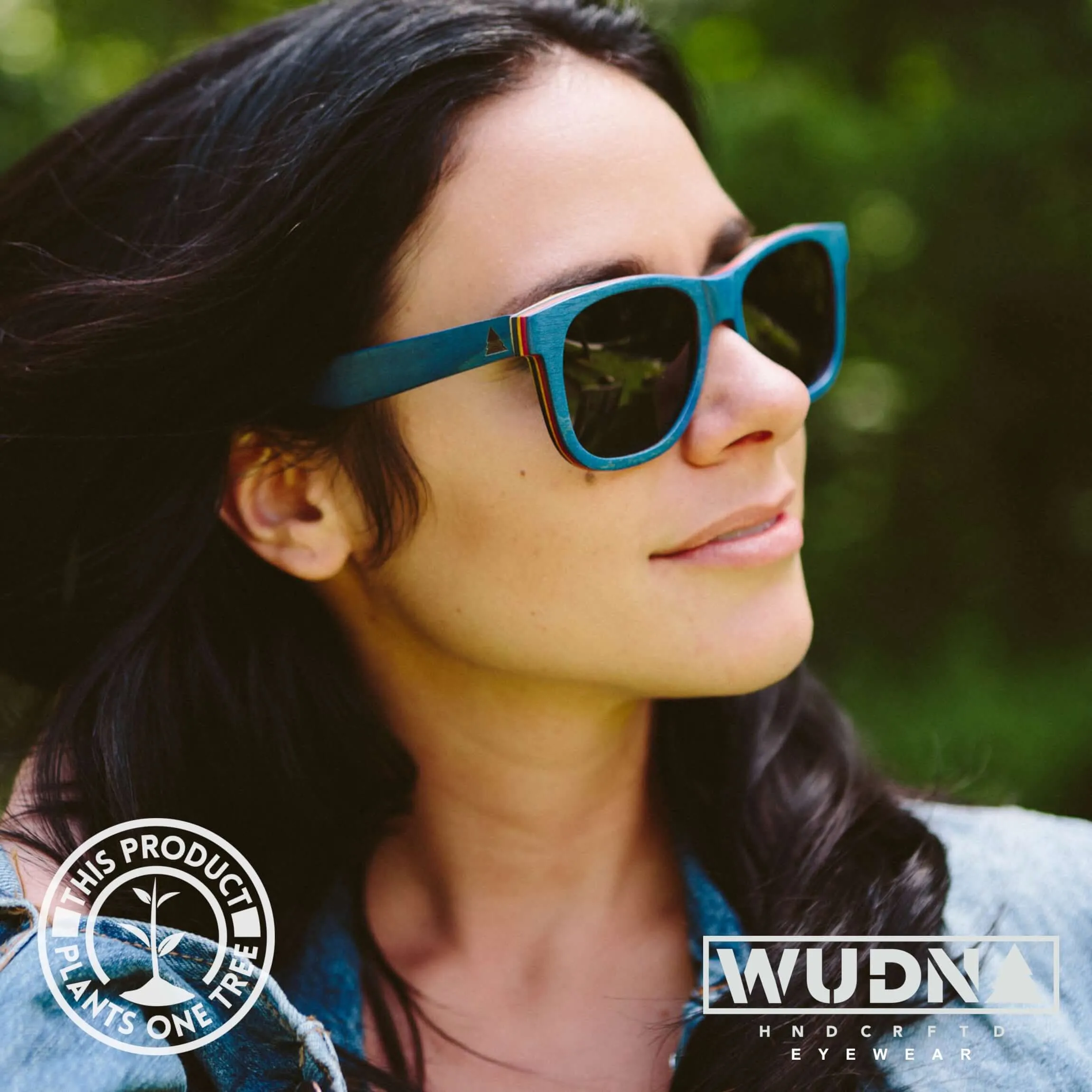 Recycled Skatedeck Escalator Blue Sunglasses by WUDN