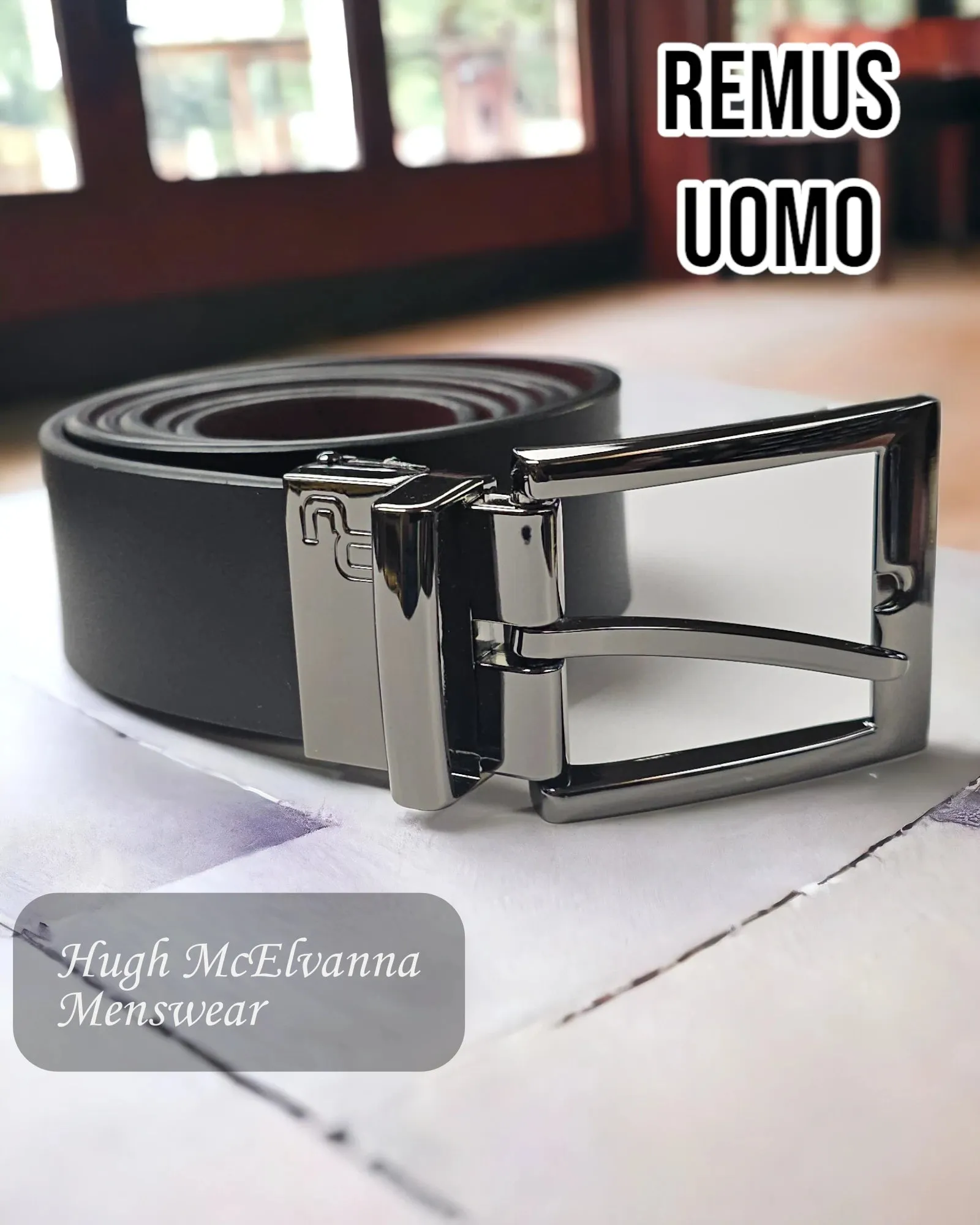 Remus Uomo Navy Reversible Belt - 70717/78