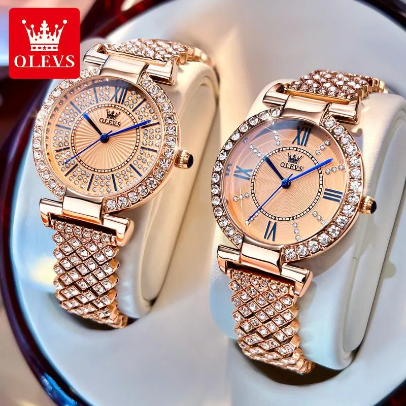 Rosegold couple fashion watches