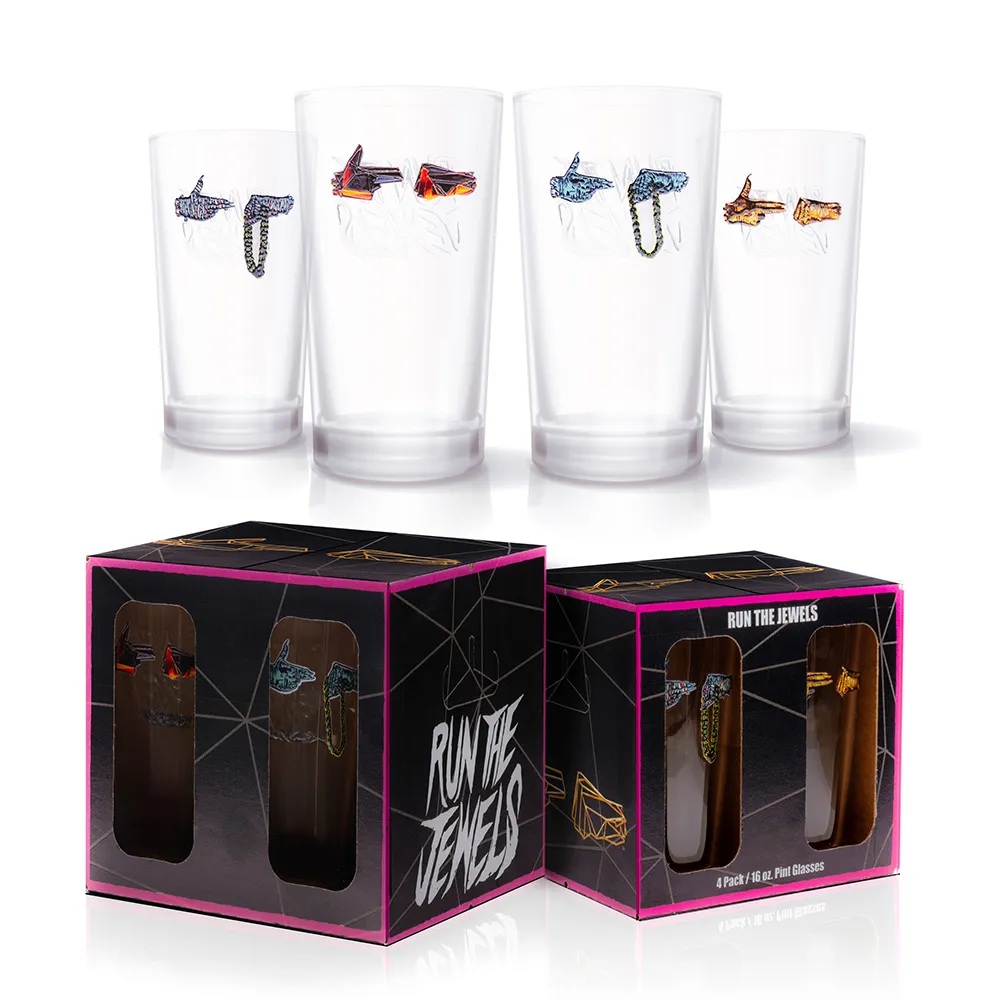 Set of 4 RTJ Pint Glasses – Perfect for Enjoying Your Favorite Beverages