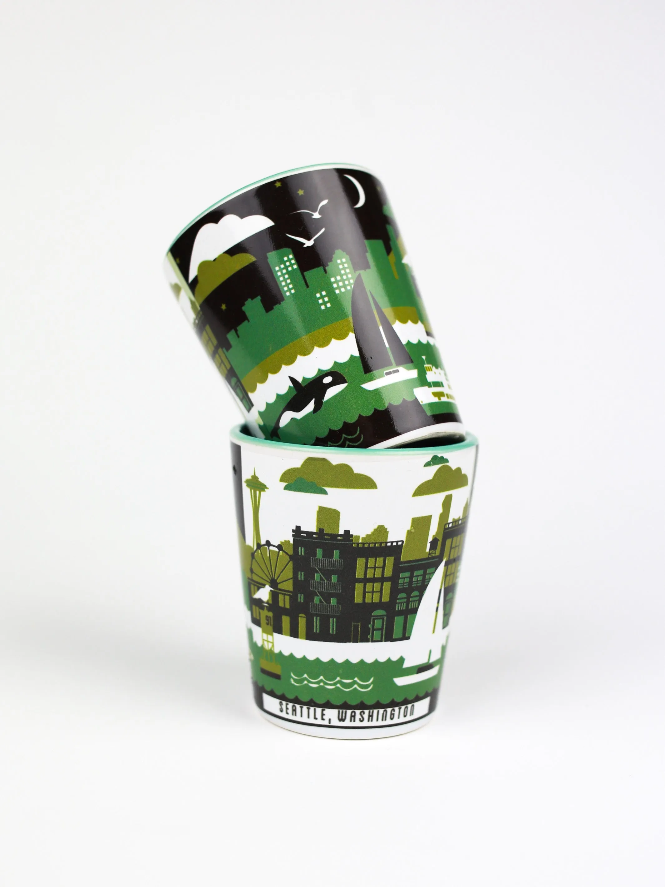 Shot Glasses - Seattle Tricolor