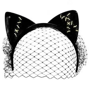 Stitched Kitty Cat Ears