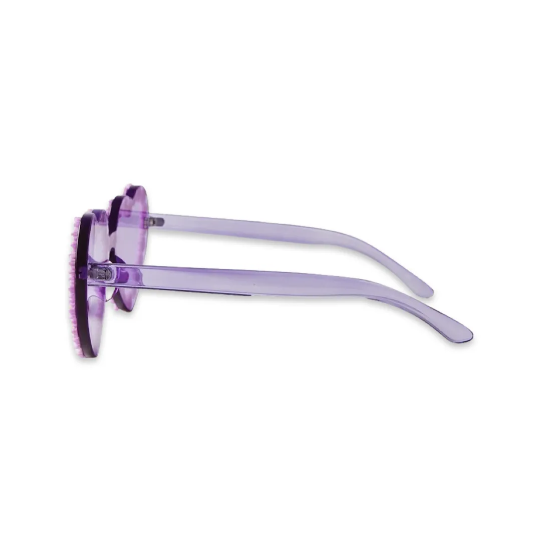 Sunglasses - Heart shaped daisy colour therapy glasses, Lilac