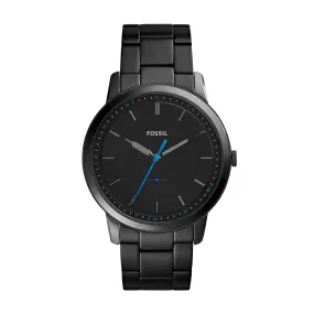 The Minimalist Slim Three-Hand Black Stainless Steel Watch