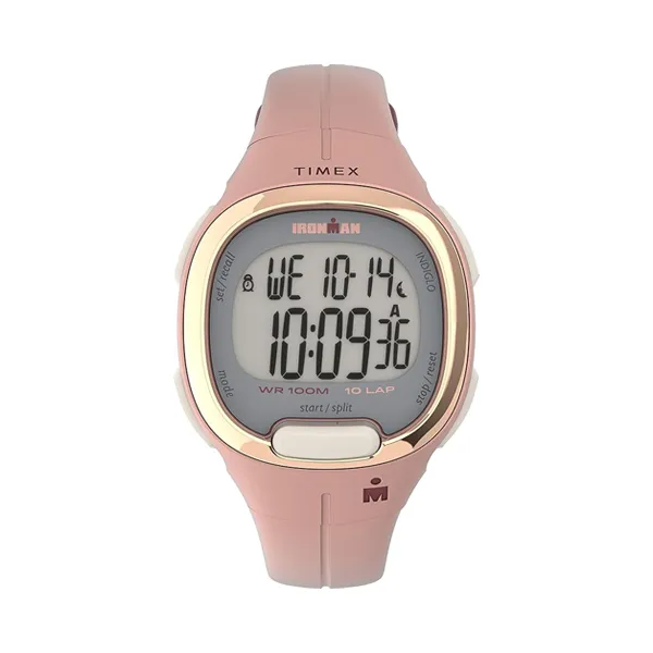 Transit 33mm Mid-Size Rose-Gold Case Pink Resin Strap